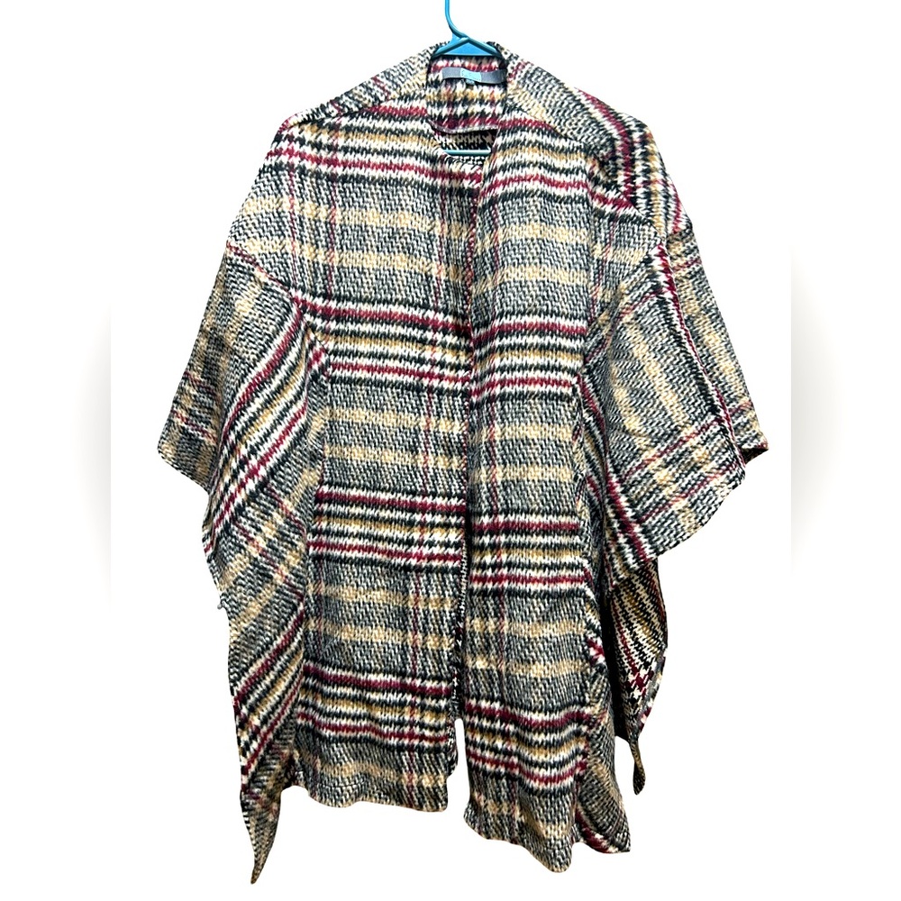 Eva Franco Multicolor Plaid Cape